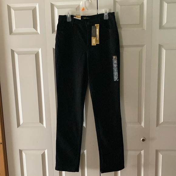 Lee Denim - Lee classic straight leg instantly slims women’s sz12 tall jeans black NEW